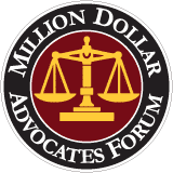 Image of the Million Dollar Advocates Forum badge