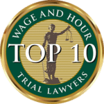 Image of the Top 10 Wage & Hour Trial Lawyers rating badge